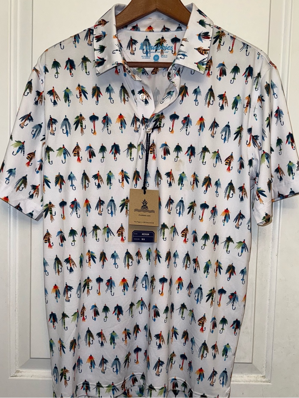 🎣 Chubbies NWT "The Catch Of The Day" Performance Polo 2.0